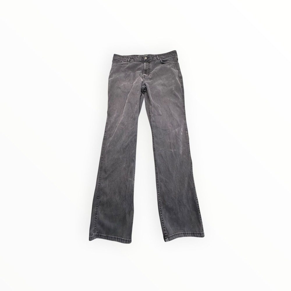 Woolrich Pants Men 34 Black Corduroy Straight Leg Carpenter Utility Faded Rugged